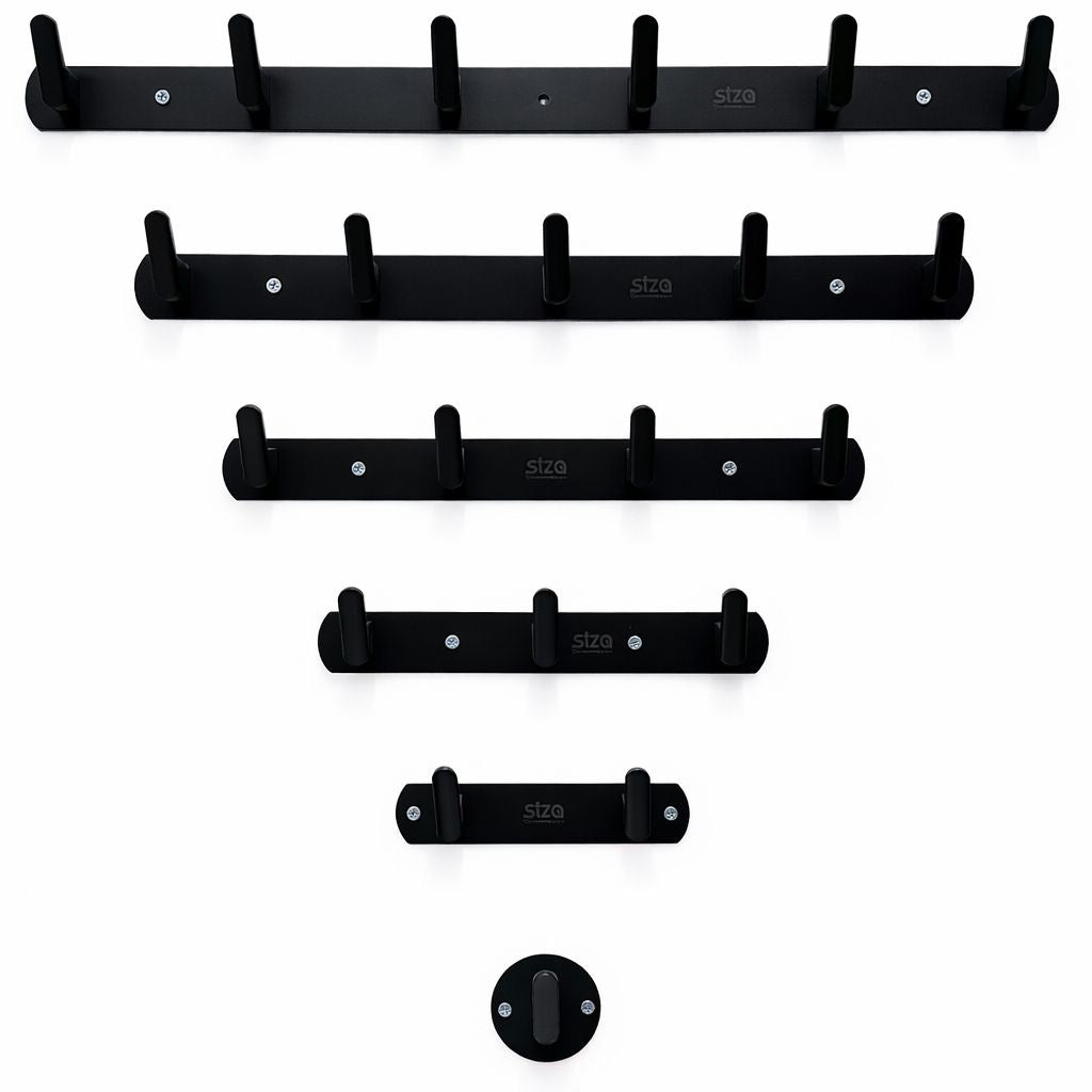 Black Towel Rack Hooks